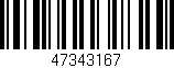 Código de barras (EAN, GTIN, SKU, ISBN): '47343167'