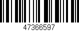 Código de barras (EAN, GTIN, SKU, ISBN): '47366597'