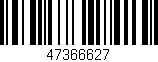 Código de barras (EAN, GTIN, SKU, ISBN): '47366627'