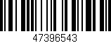 Código de barras (EAN, GTIN, SKU, ISBN): '47396543'