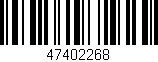 Código de barras (EAN, GTIN, SKU, ISBN): '47402268'