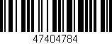 Código de barras (EAN, GTIN, SKU, ISBN): '47404784'