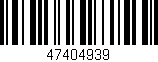 Código de barras (EAN, GTIN, SKU, ISBN): '47404939'