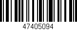 Código de barras (EAN, GTIN, SKU, ISBN): '47405094'