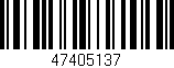 Código de barras (EAN, GTIN, SKU, ISBN): '47405137'