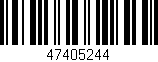 Código de barras (EAN, GTIN, SKU, ISBN): '47405244'