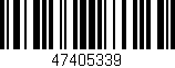 Código de barras (EAN, GTIN, SKU, ISBN): '47405339'