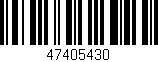 Código de barras (EAN, GTIN, SKU, ISBN): '47405430'