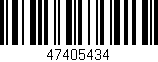 Código de barras (EAN, GTIN, SKU, ISBN): '47405434'