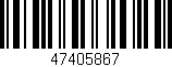 Código de barras (EAN, GTIN, SKU, ISBN): '47405867'