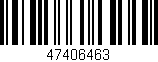 Código de barras (EAN, GTIN, SKU, ISBN): '47406463'