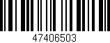 Código de barras (EAN, GTIN, SKU, ISBN): '47406503'