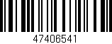 Código de barras (EAN, GTIN, SKU, ISBN): '47406541'