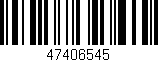 Código de barras (EAN, GTIN, SKU, ISBN): '47406545'