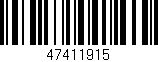 Código de barras (EAN, GTIN, SKU, ISBN): '47411915'