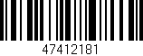 Código de barras (EAN, GTIN, SKU, ISBN): '47412181'