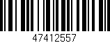 Código de barras (EAN, GTIN, SKU, ISBN): '47412557'