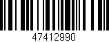 Código de barras (EAN, GTIN, SKU, ISBN): '47412990'