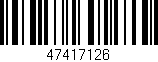Código de barras (EAN, GTIN, SKU, ISBN): '47417126'