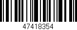 Código de barras (EAN, GTIN, SKU, ISBN): '47418354'