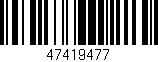Código de barras (EAN, GTIN, SKU, ISBN): '47419477'