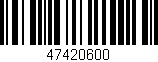 Código de barras (EAN, GTIN, SKU, ISBN): '47420600'
