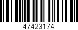 Código de barras (EAN, GTIN, SKU, ISBN): '47423174'