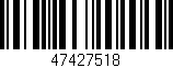 Código de barras (EAN, GTIN, SKU, ISBN): '47427518'
