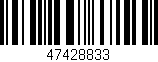 Código de barras (EAN, GTIN, SKU, ISBN): '47428833'