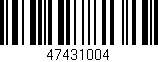 Código de barras (EAN, GTIN, SKU, ISBN): '47431004'