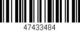 Código de barras (EAN, GTIN, SKU, ISBN): '47433484'