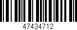 Código de barras (EAN, GTIN, SKU, ISBN): '47434712'