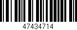 Código de barras (EAN, GTIN, SKU, ISBN): '47434714'