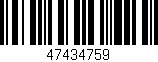 Código de barras (EAN, GTIN, SKU, ISBN): '47434759'