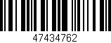 Código de barras (EAN, GTIN, SKU, ISBN): '47434762'