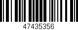 Código de barras (EAN, GTIN, SKU, ISBN): '47435356'