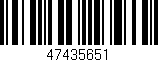 Código de barras (EAN, GTIN, SKU, ISBN): '47435651'