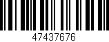 Código de barras (EAN, GTIN, SKU, ISBN): '47437676'