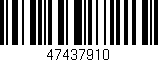 Código de barras (EAN, GTIN, SKU, ISBN): '47437910'