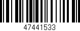 Código de barras (EAN, GTIN, SKU, ISBN): '47441533'