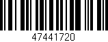 Código de barras (EAN, GTIN, SKU, ISBN): '47441720'