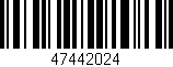 Código de barras (EAN, GTIN, SKU, ISBN): '47442024'