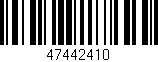 Código de barras (EAN, GTIN, SKU, ISBN): '47442410'