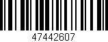 Código de barras (EAN, GTIN, SKU, ISBN): '47442607'