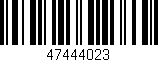 Código de barras (EAN, GTIN, SKU, ISBN): '47444023'