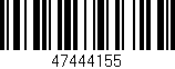 Código de barras (EAN, GTIN, SKU, ISBN): '47444155'