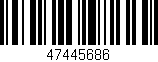 Código de barras (EAN, GTIN, SKU, ISBN): '47445686'