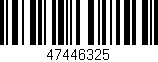 Código de barras (EAN, GTIN, SKU, ISBN): '47446325'
