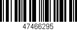 Código de barras (EAN, GTIN, SKU, ISBN): '47466295'
