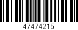 Código de barras (EAN, GTIN, SKU, ISBN): '47474215'